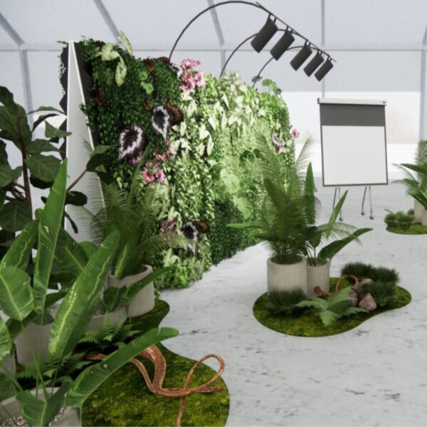 Горшечные композиции из живых и искусственных растений для кухни